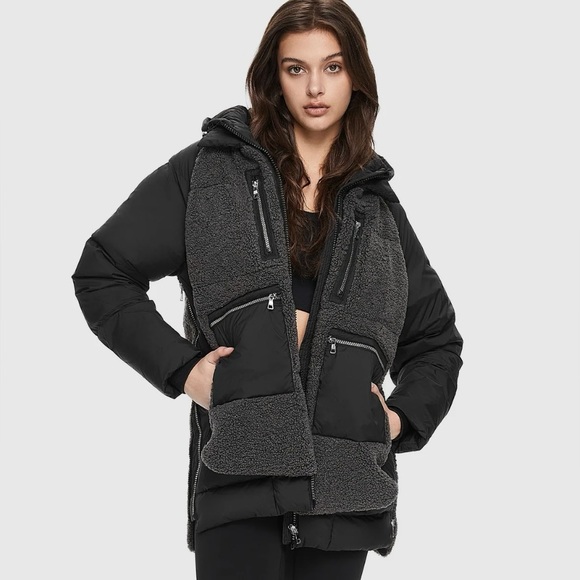 Orolay Women's Black and Gray Hooded Jacket - Picture 1 of 6